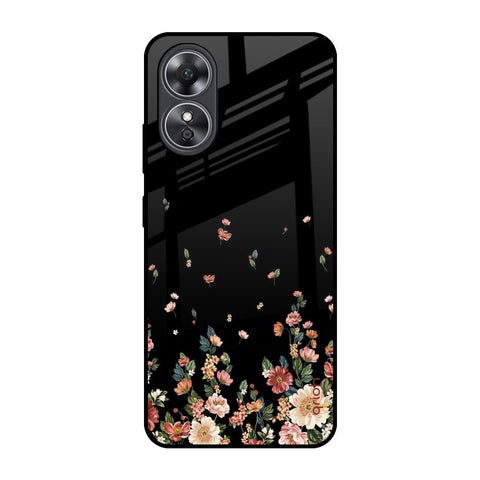 Floating Floral Print Glossy Case for OPPO A17
