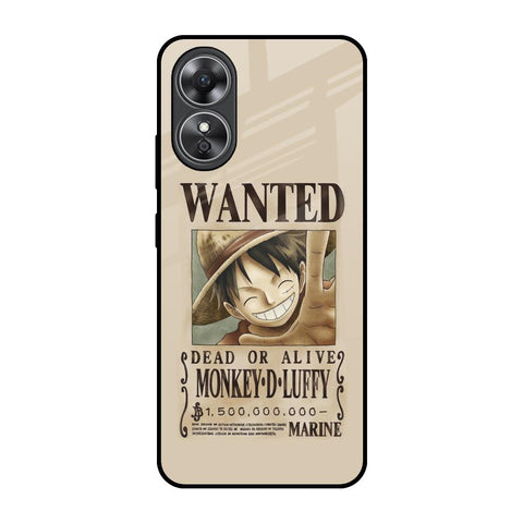Luffy Wanted Glossy Case for OPPO A17