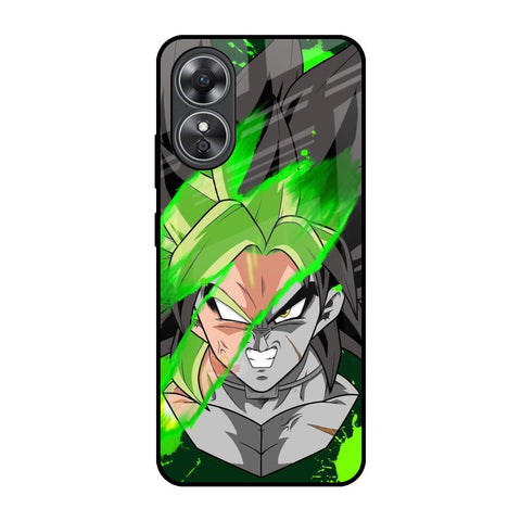 Anime Green Splash Glossy Case for OPPO A17