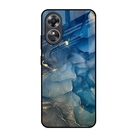 Blue Cool Marble Glossy Case for OPPO A17