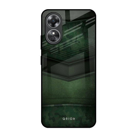 Green Leather Glossy Case for OPPO A17
