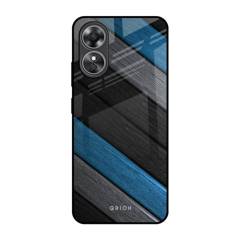 Multicolor Wooden Effect Glossy Case for OPPO A17