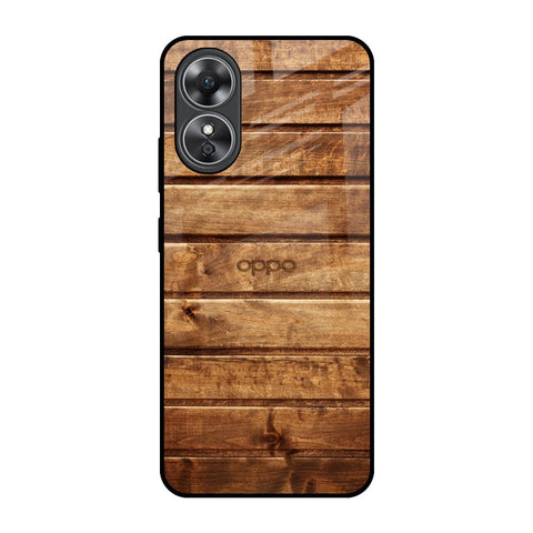 Wooden Planks Glossy Case for OPPO A17