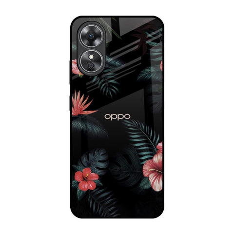 Tropical Art Flower Glossy Case for OPPO A17