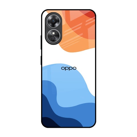 Wavy Color Pattern Glossy Case for OPPO A17