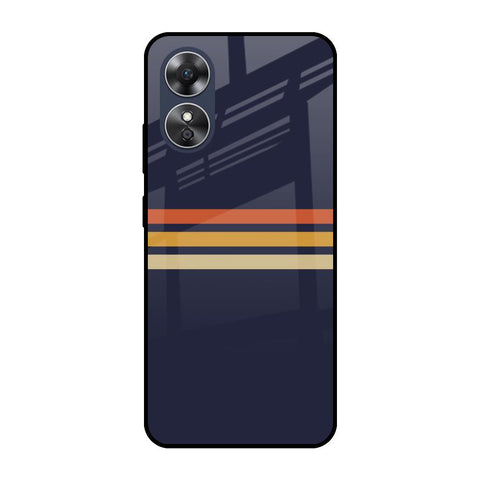 Tricolor Stripes Glossy Case For OPPO A17