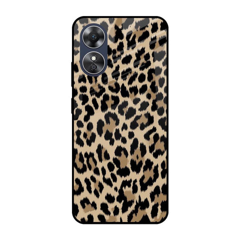 Leopard Seamless Glossy Case For OPPO A17