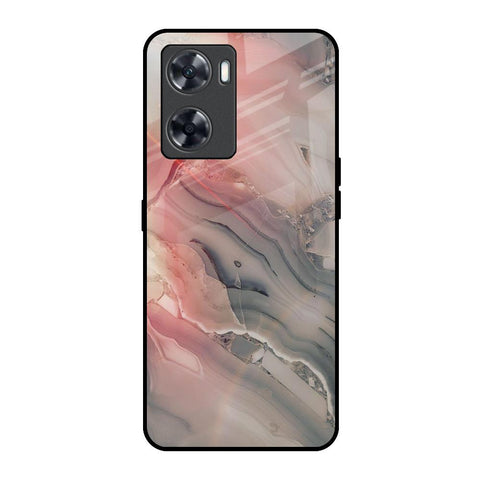 Pink And Grey Marble Glossy Case For OnePlus Nord N20 SE
