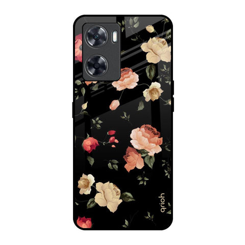 Black Spring Floral Glossy Case for OnePlus Nord N20 SE