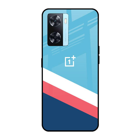 Pink & White Stripes Glossy Case For OnePlus Nord N20 SE
