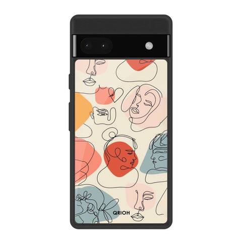 Abstract Faces Glossy Case for Google Pixel 6a