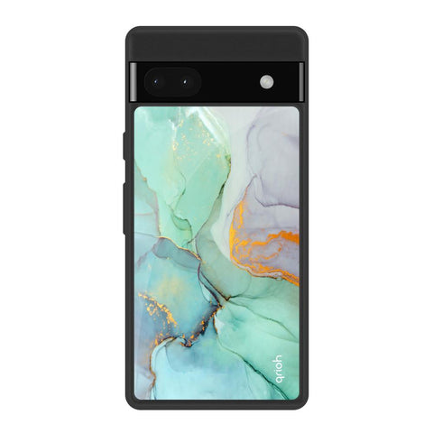 Green Marble Glossy Case for Google Pixel 6a