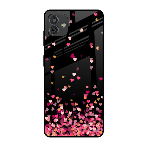 Heart Rain Fall Glossy Case For Samsung Galaxy M13 5G