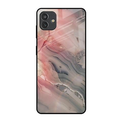 Pink And Grey Marble Glossy Case For Samsung Galaxy M13 5G