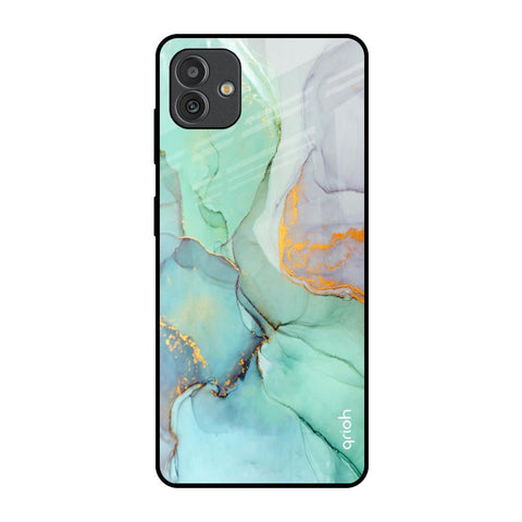 Green Marble Glossy Case for Samsung Galaxy M13 5G