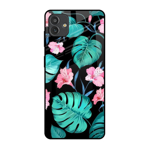 Tropical Leaves & Pink Flowers Glossy Case for Samsung Galaxy M13 5G