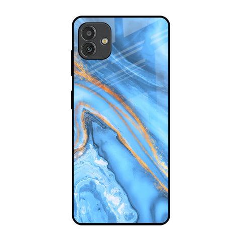 Vibrant Blue Marble Glossy Case for Samsung Galaxy M13 5G