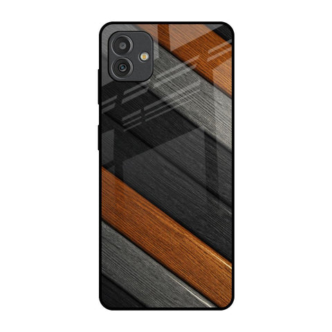 Tri Color Wood Glossy Case for Samsung Galaxy M13 5G