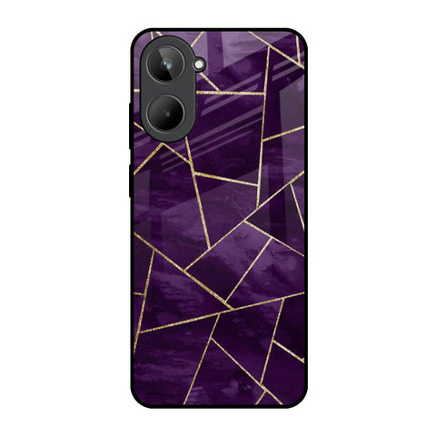 Geometric Purple Glossy Case For Realme 10