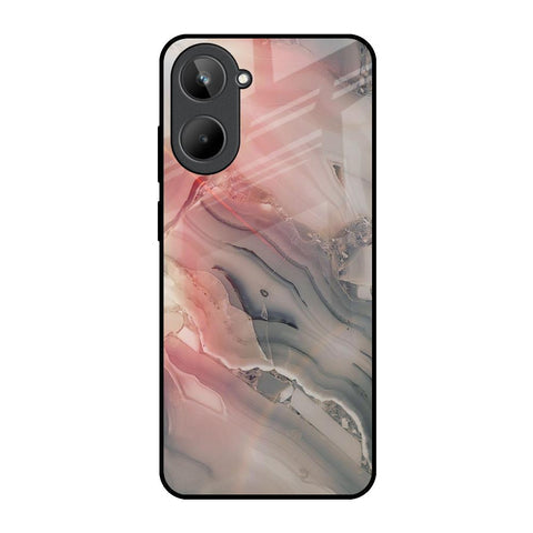 Pink And Grey Marble Glossy Case For Realme 10