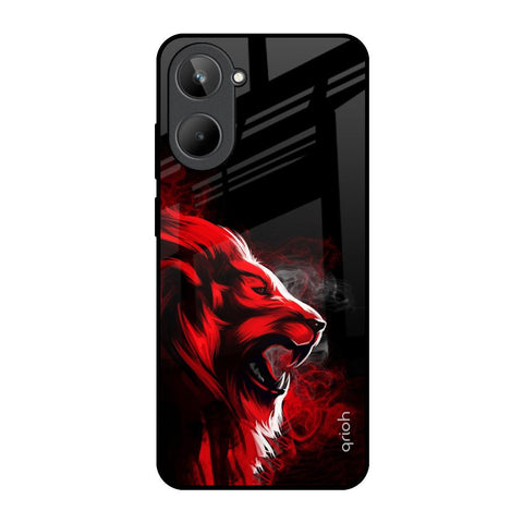 Red Angry Lion Glossy Case for Realme 10