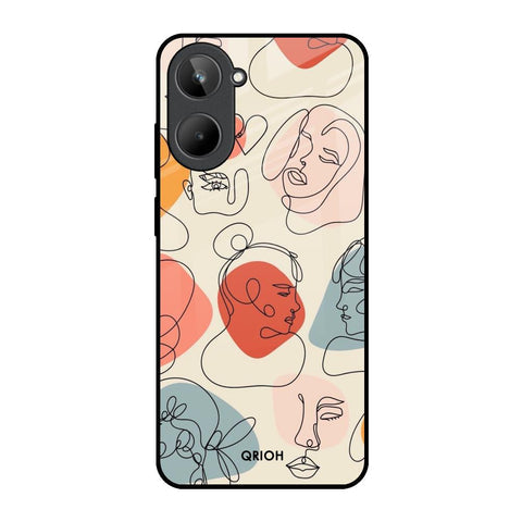 Abstract Faces Glossy Case for Realme 10