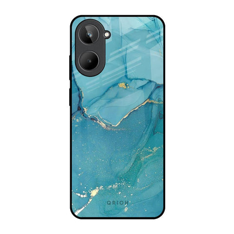 Blue Golden Glitter Glossy Case for Realme 10