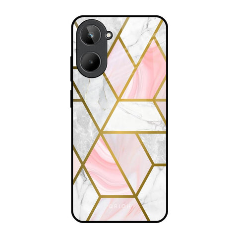 Geometrical Marble Glossy Case for Realme 10