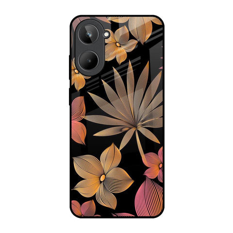Lines Pattern Flowers Glossy Case for Realme 10