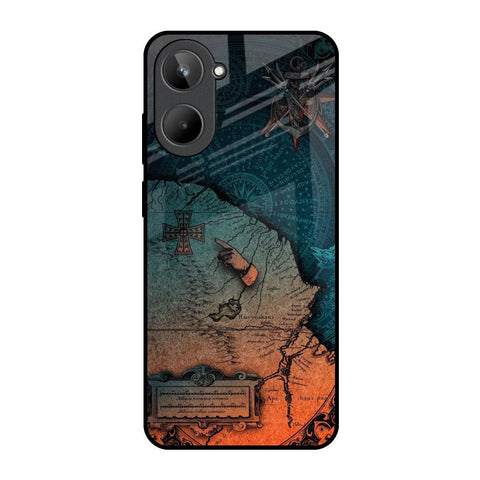 Geographical Map Glossy Case for Realme 10