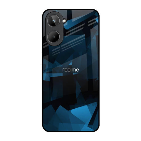 Polygonal Blue Box Glossy Case For Realme 10