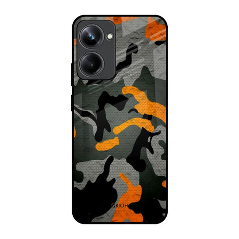 Camouflage Orange Glossy Case For Realme 10 Pro 5G