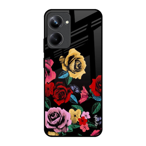 Floral Decorative Glossy Case For Realme 10 Pro 5G