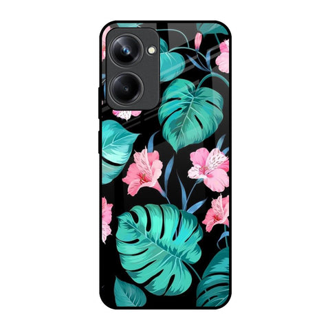 Tropical Leaves & Pink Flowers Glossy Case for Realme 10 Pro 5G