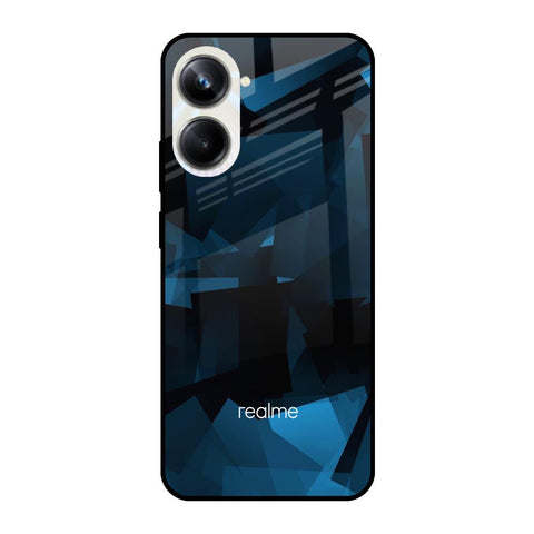 Polygonal Blue Box Glossy Case For Realme 10 Pro 5G