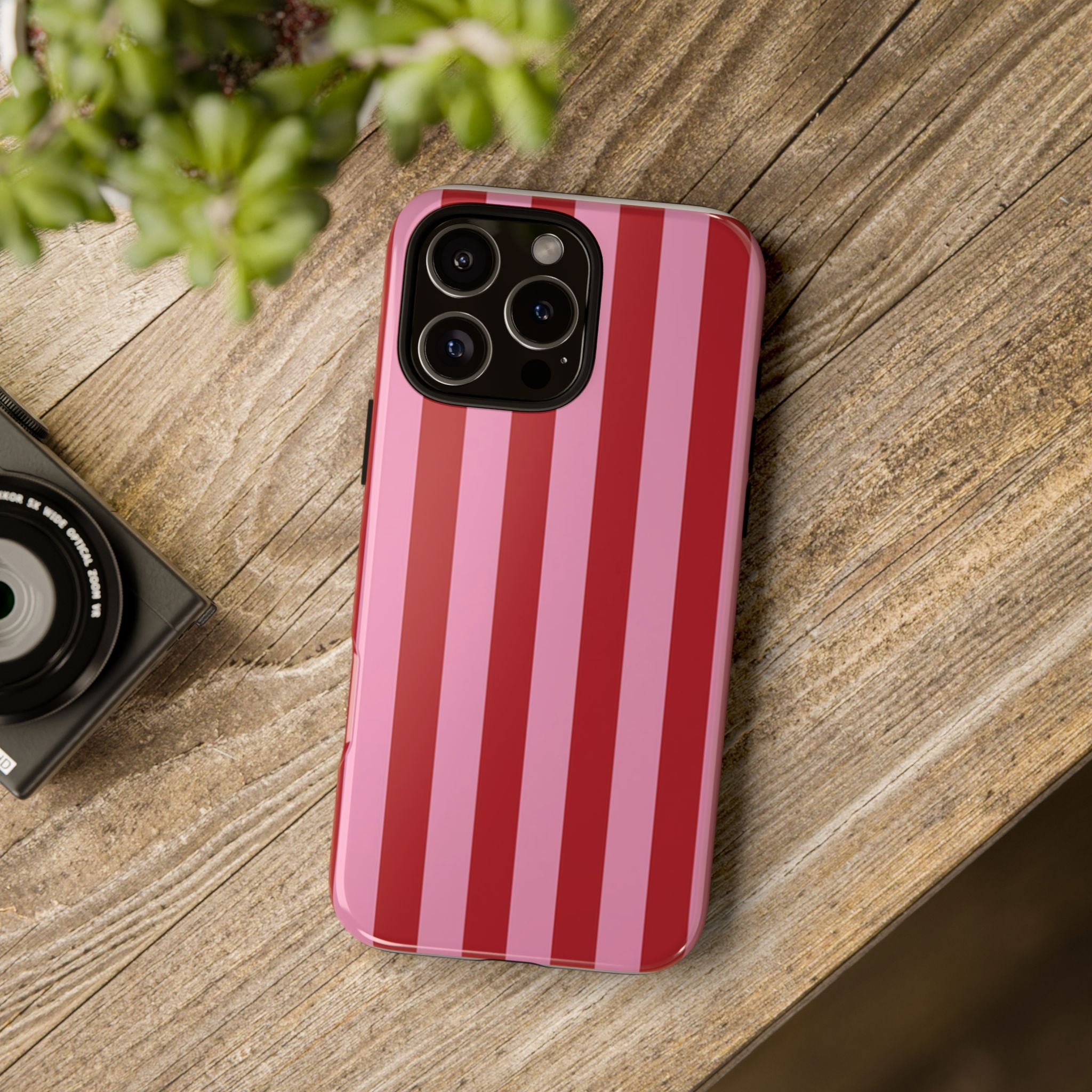 Pink Stripes Tough Case  Available For All iPhone Models