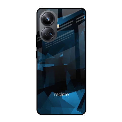 Polygonal Blue Box Glossy Case For Realme 10 Pro Plus 5G