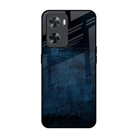 Dark Blue Grunge Glossy Case for OPPO A77s