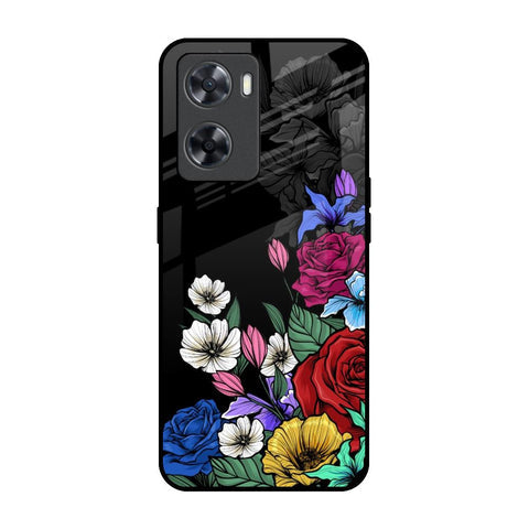 Rose Flower Bunch Art Glossy Case for OPPO A77s