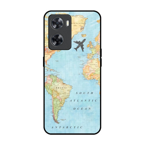 Travel Map Glossy Case for OPPO A77s