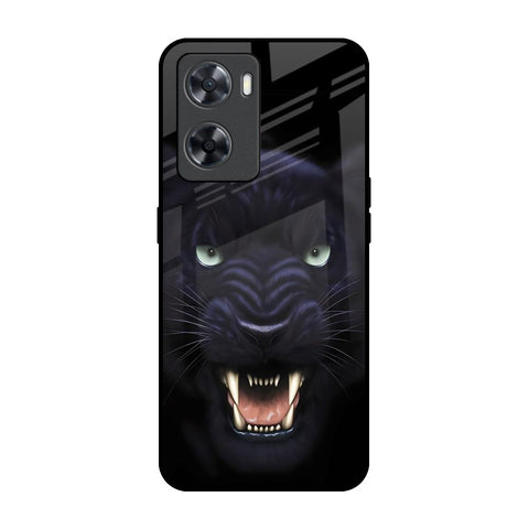 Angry Black Leopard Glossy Case for OPPO A77s