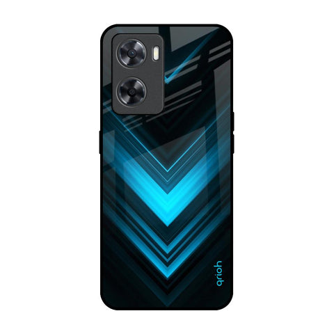 Vertical Blue Arrow Glossy Case For OPPO A77s