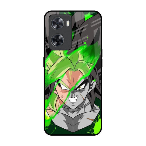 Anime Green Splash Glossy Case for OPPO A77s