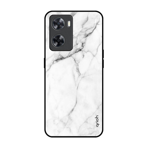 Modern White Marble Glossy Case for OPPO A77s