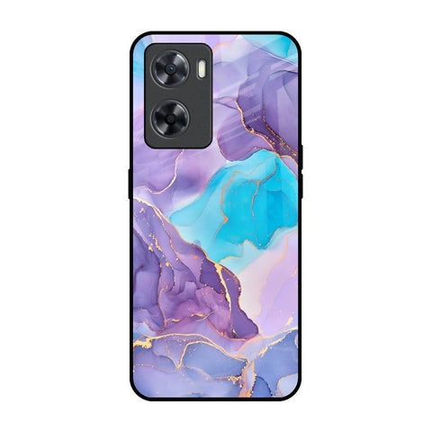Alcohol ink Marble Glossy Case for OPPO A77s