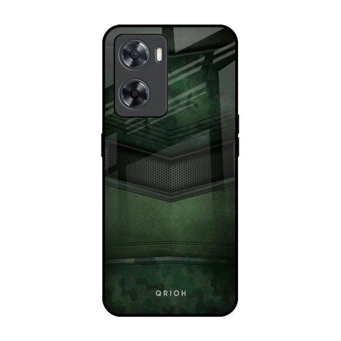 Green Leather Glossy Case for OPPO A77s