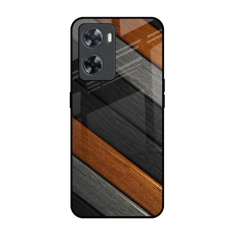 Tri Color Wood Glossy Case for OPPO A77s