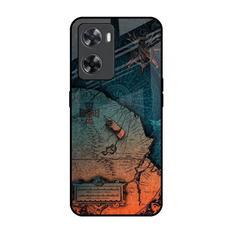 Geographical Map Glossy Case for OPPO A77s