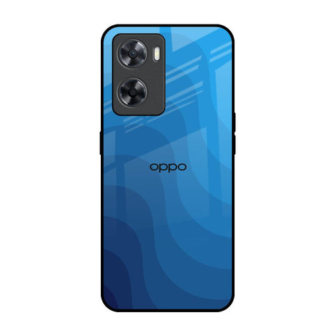 Blue Wave Abstract Glossy Case for OPPO A77s
