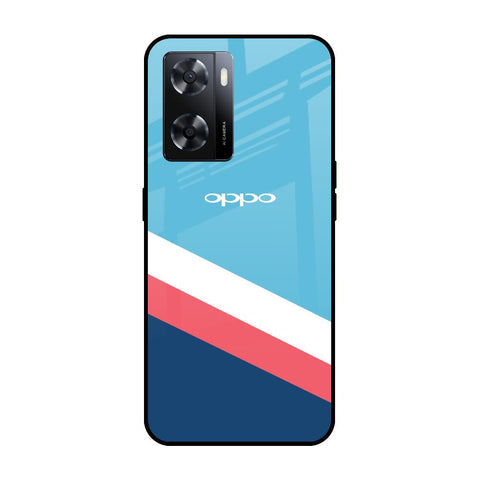 Pink & White Stripes Glossy Case For OPPO A77s